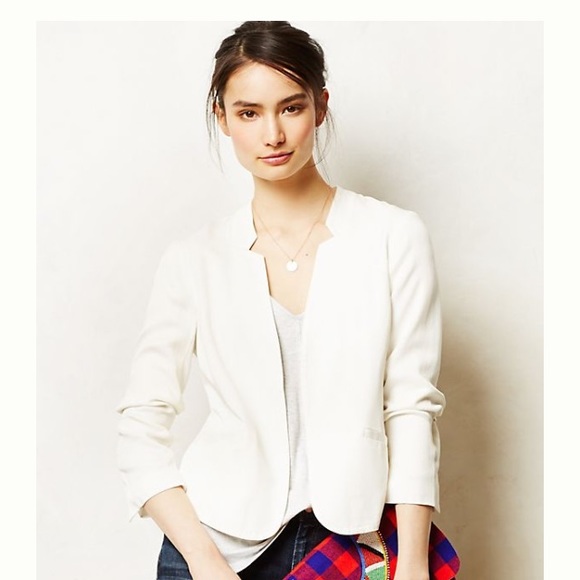Anthropologie Jackets & Blazers - Anthro Cartonnier Post Draped Open Front Blazer